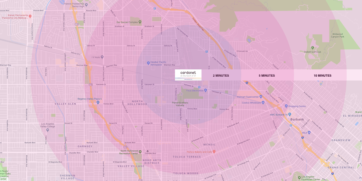 IT Support Map for North Hollywood, California