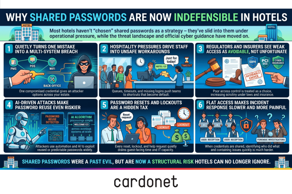 Why shared passwords are now indefensible in Hotels